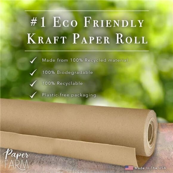 Wrapping Paper Roll (Jumbo) | Biodegradable Recycled Material | Made  in the USA - Picture 2 of 7